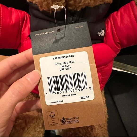NWT The North Face Teddy Bear 30th Anniversary Red Nupste Jacket Very Rare - Picture 3 of 10